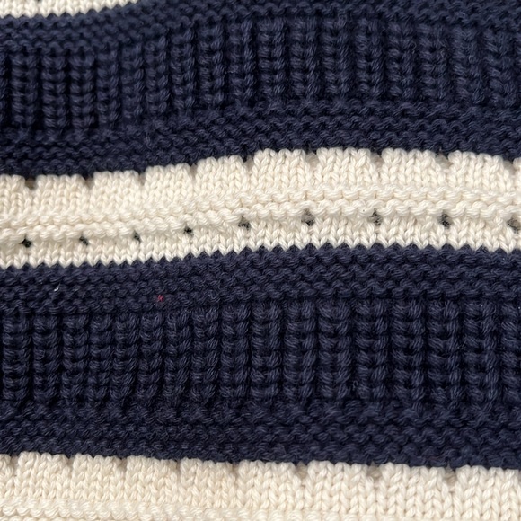 GAP Relaxed Navy/white-striped Mixed-Stitch Tunic Sweater/ NWT / Small - Picture 8 of 13
